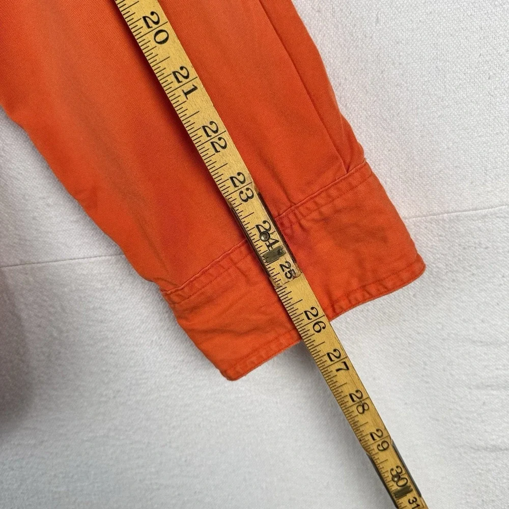 Polo Ralph Lauren Sunfaded Safari Shirt Men's L Orange Long Sleeve Button Up